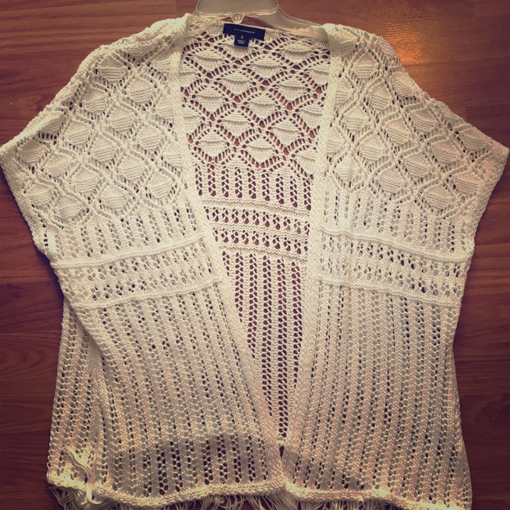 White cardigan